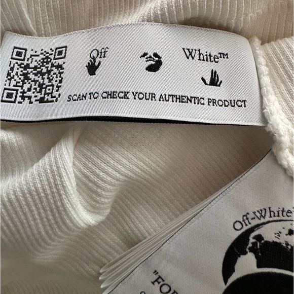 Off White Stamp Ribbed Rowing  Cropped Top - Picture 4 of 9